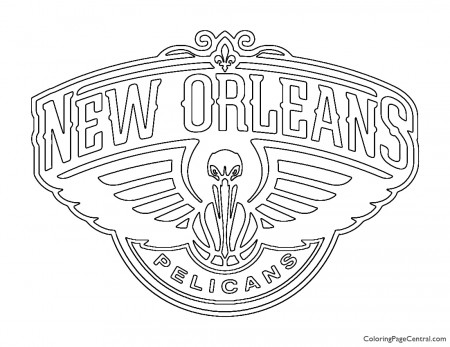 NBA New Orleans Pelicans Logo Coloring Page | Coloring Page Central