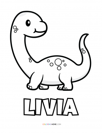 Livia dinosaur coloring page