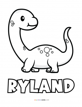 Ryland dinosaur coloring page