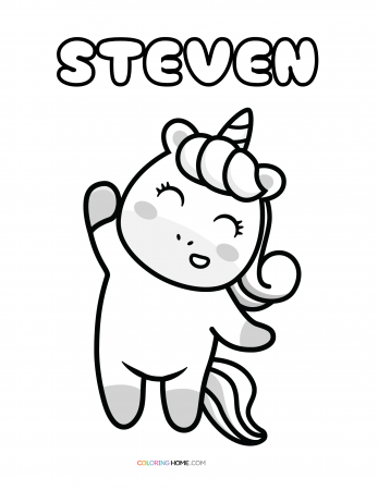 Steven unicorn coloring page