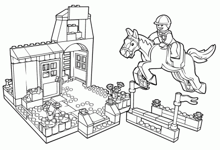 LEGO Pony Farm Coloring Pages Showjumping - Get Coloring Pages