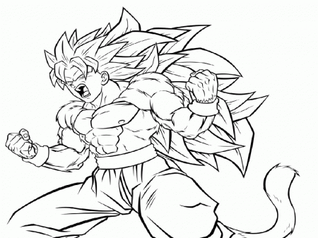 Super Saiyan 4 Goku - Coloring Pages For Kids And For Adults - Coloring  Home | Dragon ball image, Super coloring pages, Dragon ball goku