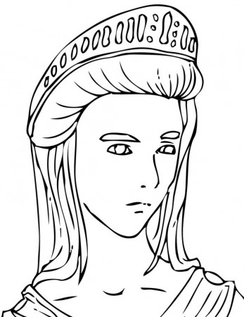 Picture of Hera from Greek Gods and Goddesses Coloring Page - NetArt