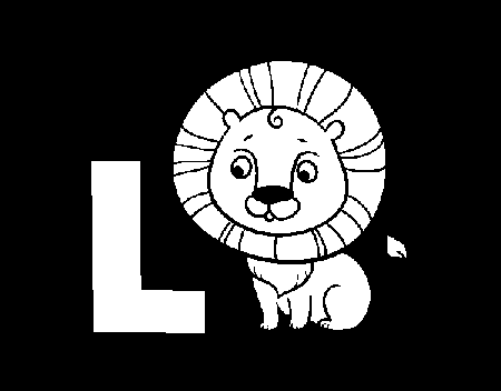 L of Lion coloring page - Coloringcrew.com