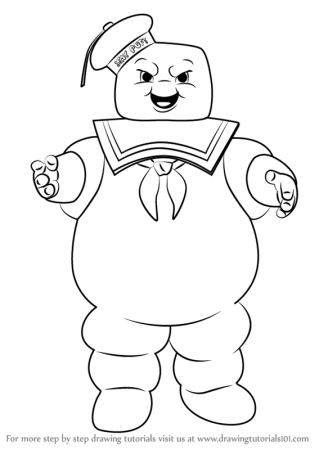 Learn How to Draw Stay Puft Marshmallow Man from Ghostbusters  (Ghostbusters) Step by Step : Draw… | Coloring pages, Ghostbusters birthday  party, Cool coloring pages