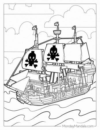 18 Pirate Ship Coloring Pages (Free PDF Printables)