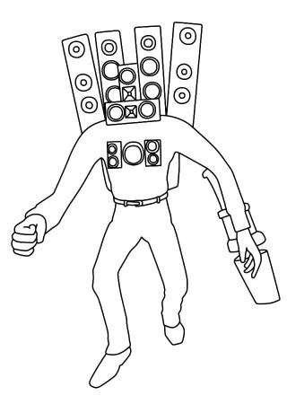 Titan Speakerman coloring page - Download, Print or Color Online for Free