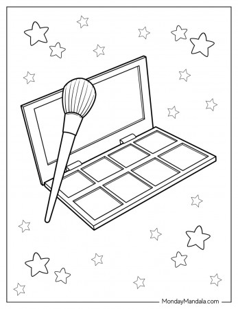 20 Makeup Coloring Pages (Free PDF ...