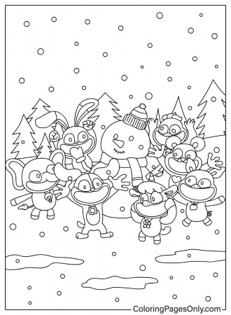 Smiling Critters Coloring Page Free ...