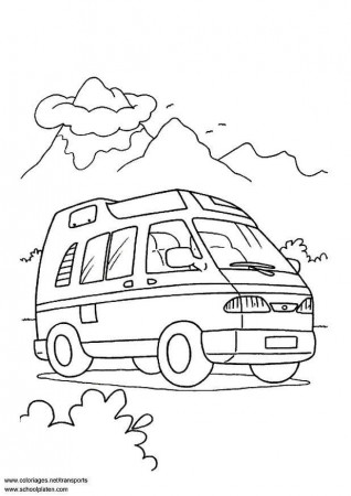 Coloring Page delivery van - free ...