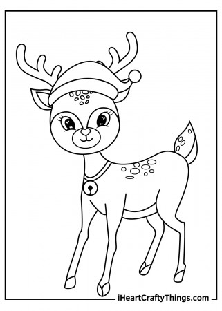 Christmas Reindeers Coloring Pages (100% Free Printables)