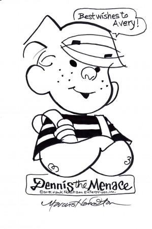 Dennis the Menace sketch signed by artist Marcus Hamilton - Fanboy Expo  Store