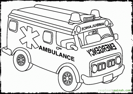 printable ambulance coloring pages - Clip Art Library