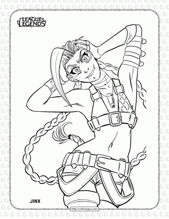 Printable League of Legends Jinx Coloring Page in 2023 | Coloring pages, Coloring  book pages, League of legends