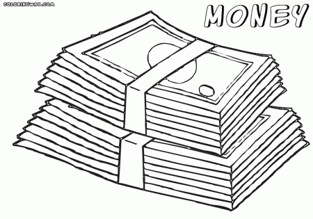 Money coloring pages | Coloring pages to download and print