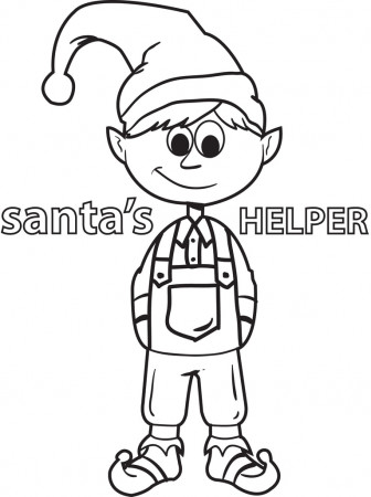 Printable Elf Coloring Page for Kids #5 – SupplyMe