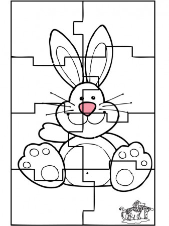 Пасхальный заяц - головоломка 3 | Квилтинг, Раскраски, Детские поделки