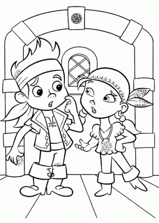 Coloring Book Pirate Jake And Izzy to print and online