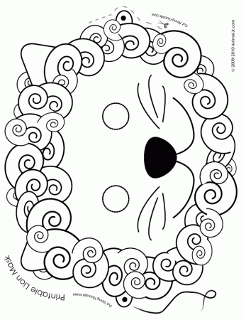 Printable Lion Mask Coloring Page | Woo! Jr. Kids Activities : Children's  Publishing