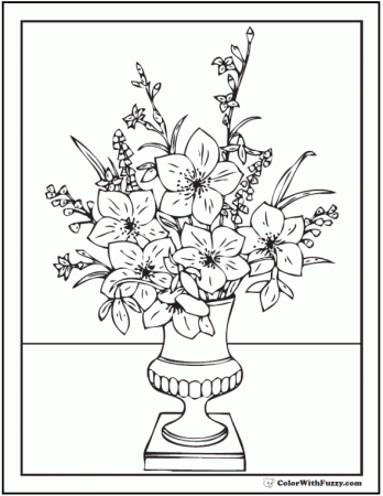102+ Flower Coloring Pages ✨ Customize And Print Ad-free PDF