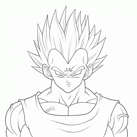 Dragon Ball Z Majin Vegeta Drawings Sketch Coloring Page