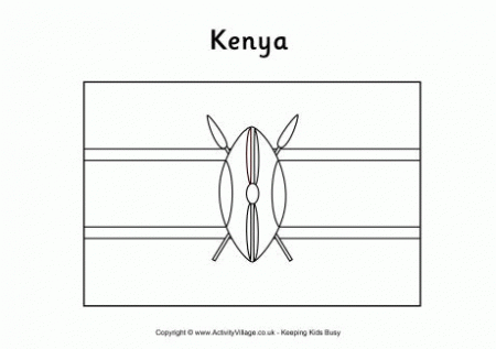 Kenya Flag Coloring Page