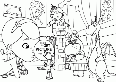 Doc McStuffins theater coloring pages for kids, printable free ...
