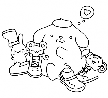 Pompompurin for Kids Coloring Pages - Pompompurin Coloring Pages - Coloring  Pages For Kids And Adults