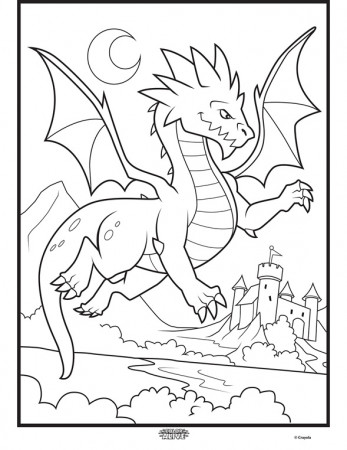 Color Alive Mythical Creatures - Dragon Coloring Page | crayola.com