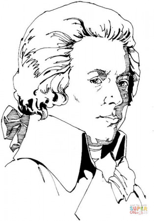 Wolfgang Amadeus Mozart coloring page | Free Printable Coloring Pages