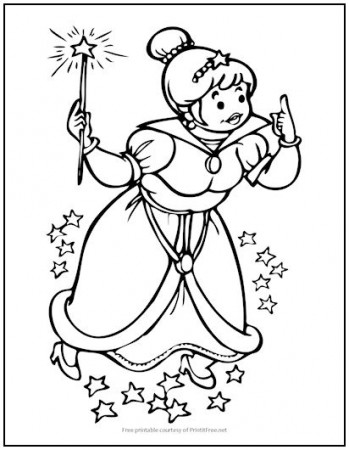 Fairy Godmother Coloring Page | Print it Free