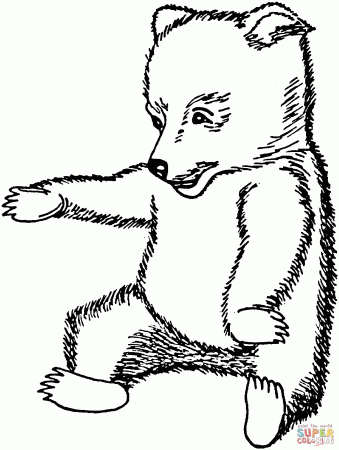 Brown Bear Cub coloring page | Free Printable Coloring Pages