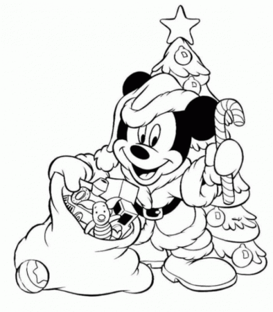 Printable 24 Mickey Mouse Christmas Coloring Pages 5754 Free ...
