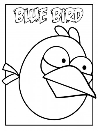 Angry Bird = Blue Bird | Bird coloring pages, Angry birds ...