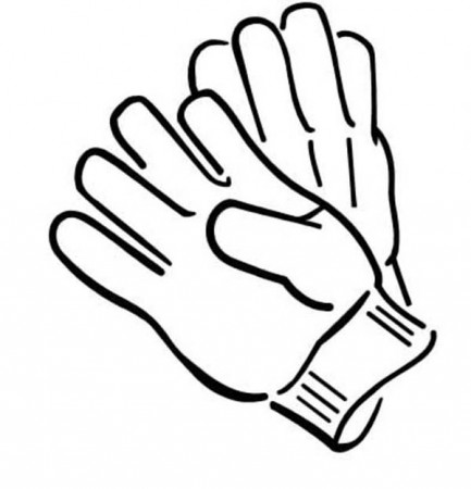 Pair Of Gloves In Winter Clothing Coloring Page : Coloring Sun