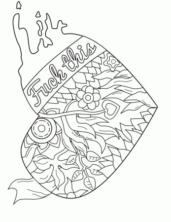 swear word coloring page swearstressaway.com | Free adult coloring ...