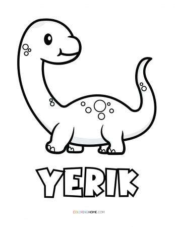 Yerik dinosaur coloring page