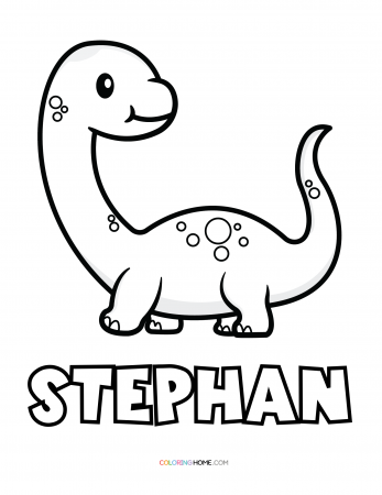 Stephan dinosaur coloring page