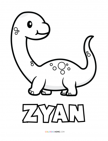 Zyan dinosaur coloring page