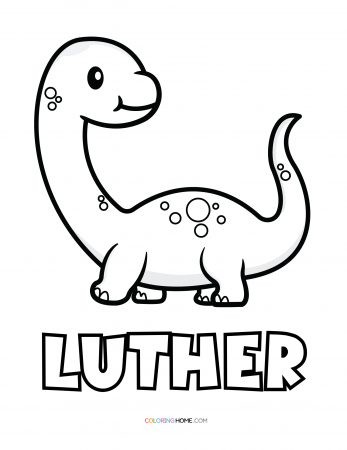 Luther dinosaur coloring page