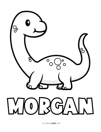 Morgan dinosaur coloring page