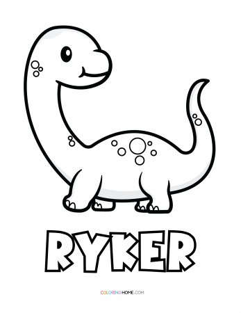 Ryker dinosaur coloring page