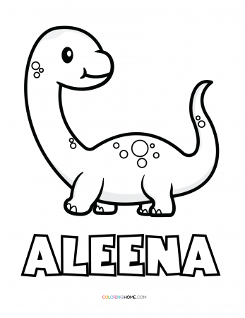 Aleena dinosaur coloring page