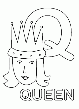 Letters and numbers - Q for queen uppercase letter