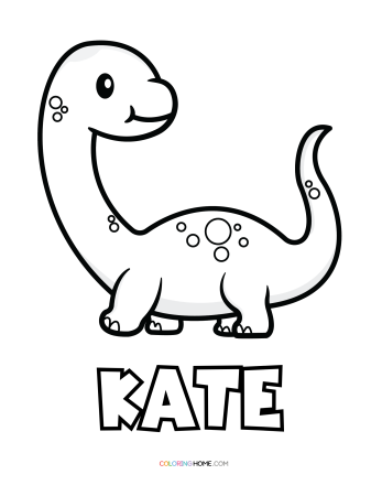 Kate dinosaur coloring page