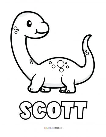 Scott dinosaur coloring page