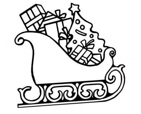 Santa Claus Sleigh Coloring Page - Free Printable Coloring Pages for Kids