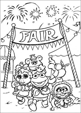 Muppet Babies Goes To Fair Market Coloring Page - Free Printable Coloring  Pages for Kids