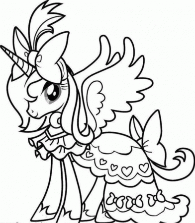 Princess Unicorn Printable Coloring Pages - Coloring and Drawing