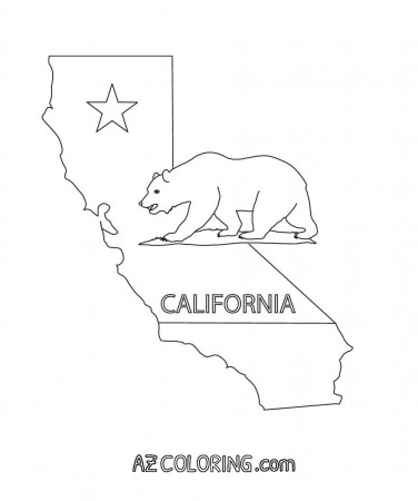 California State Flag Coloring Page